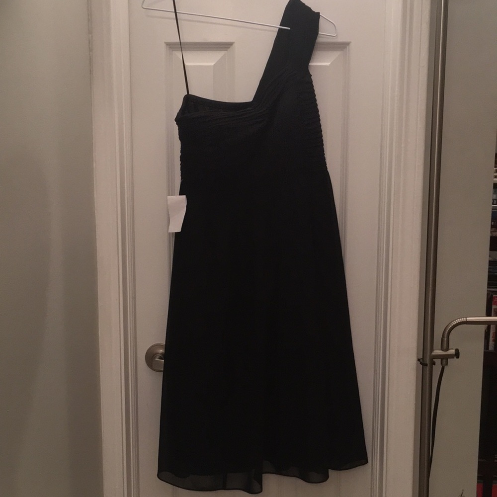 Black one-shoulder dress